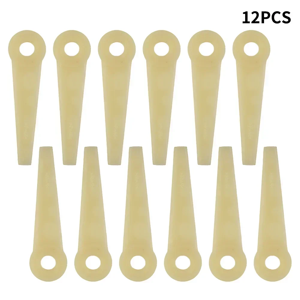 12Pcs Plastic Trimmer Blades For Polycut Blades Fits FS38 FS40 FS50 FS55 FS56 Electric Lawn Mower Replacement Parts Garden Tools