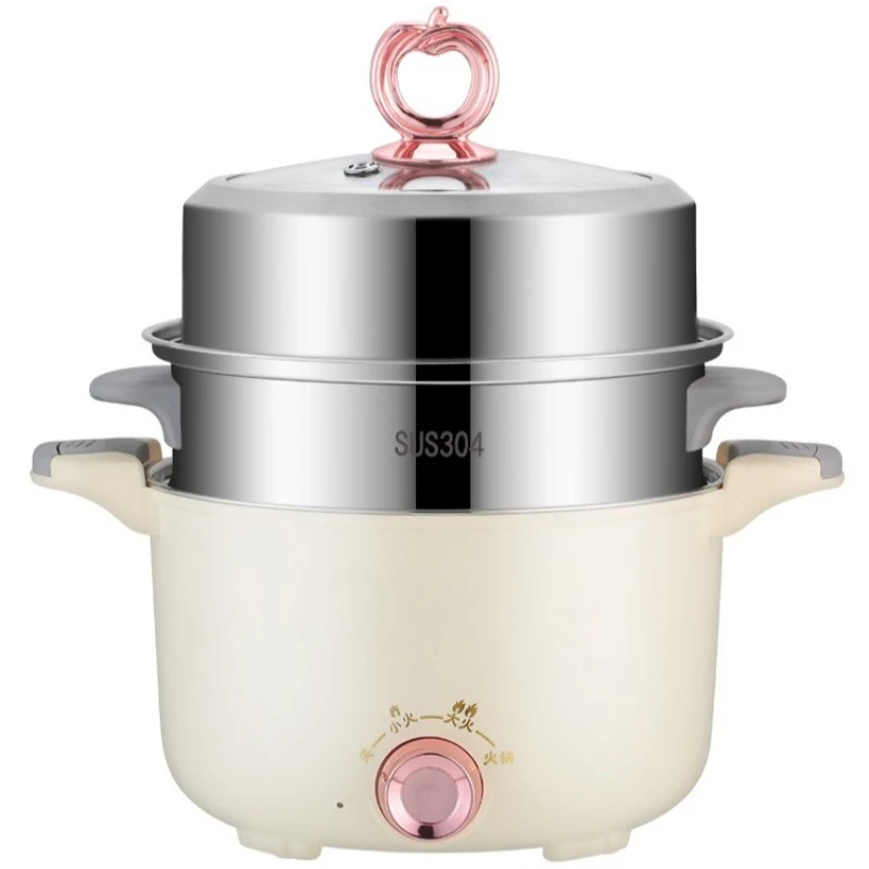 

Uncoated 304 stainless steel electric cooking pot household small electric pot dormitory small cooking integrated pot electric