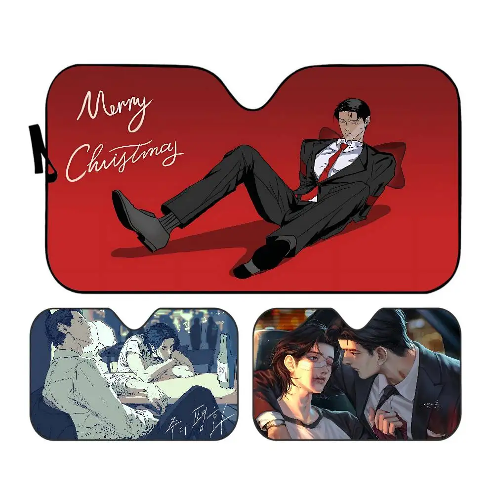 Peace of God bl Anime Car Windshield Funny Sun Shade Foldable UV Ray Sun Visor Protector Sunshade for Front Window
