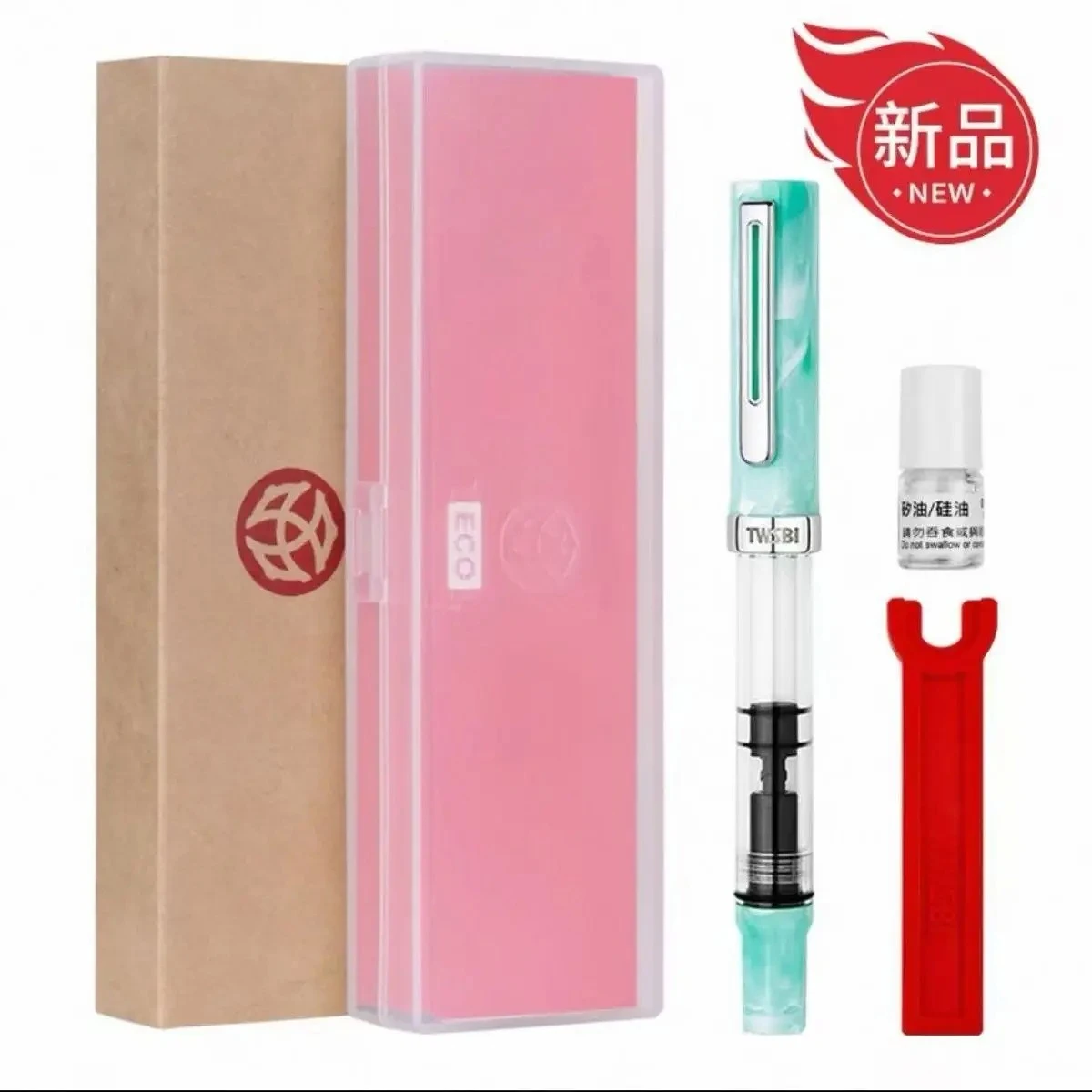Japan Twsbi Purple Acrylic Piston Fountain Pen Basic Writing Pen for Office Daily Use EF/F 0.38/0.5MM Ink Pen Practice Drawing