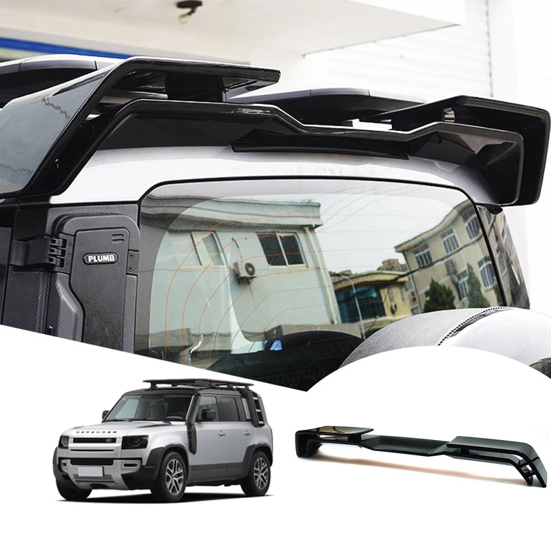 

Hot Sale ABS Plastic Black Rear Trunk Boot Wing Lip Roof Spoiler for Land rover defender rear roof spoiler 2022 2023