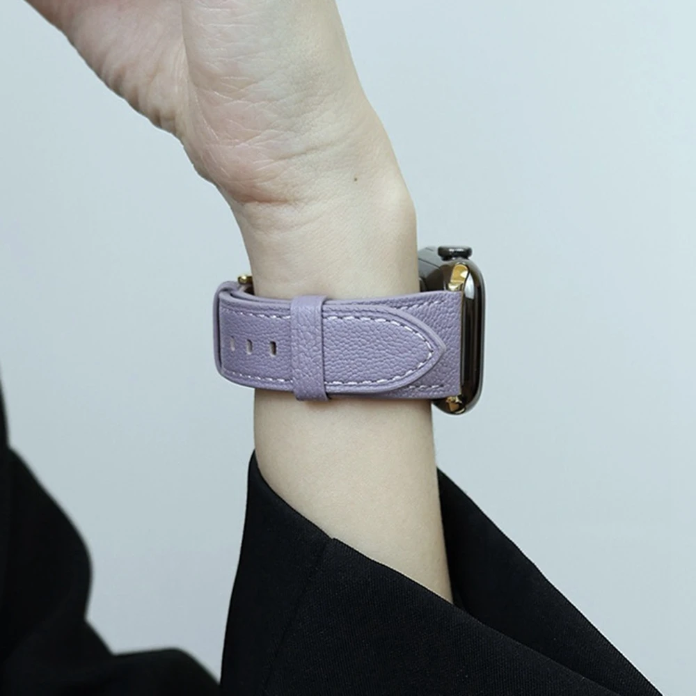 Ремешок кожаный для Apple Watch Band, модный спортивный браслет для IWatch 38 мм 40 мм 41 мм 42 мм 44 мм 45 мм 49 мм