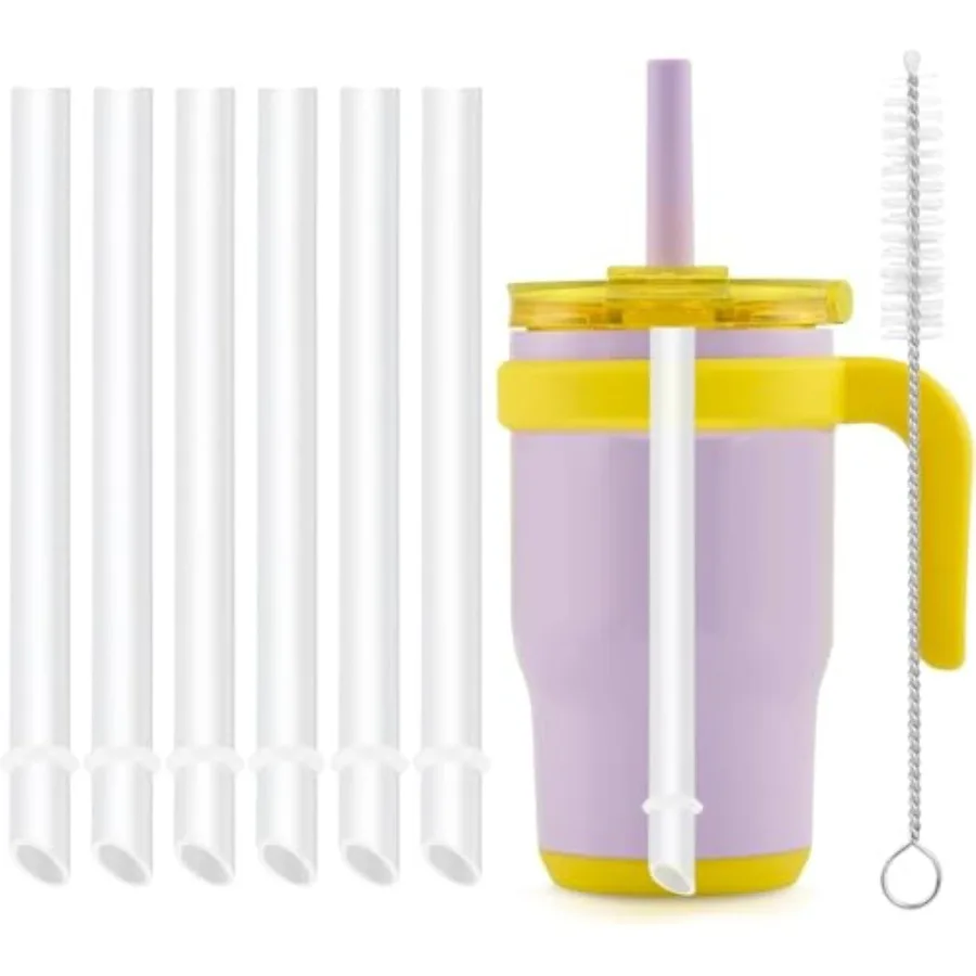 

Replacement Straws Compatible with Reduce Coldee Tumbler 14 Oz Mug 6 Pack Straws And 1 Pack Cleaning Brush.