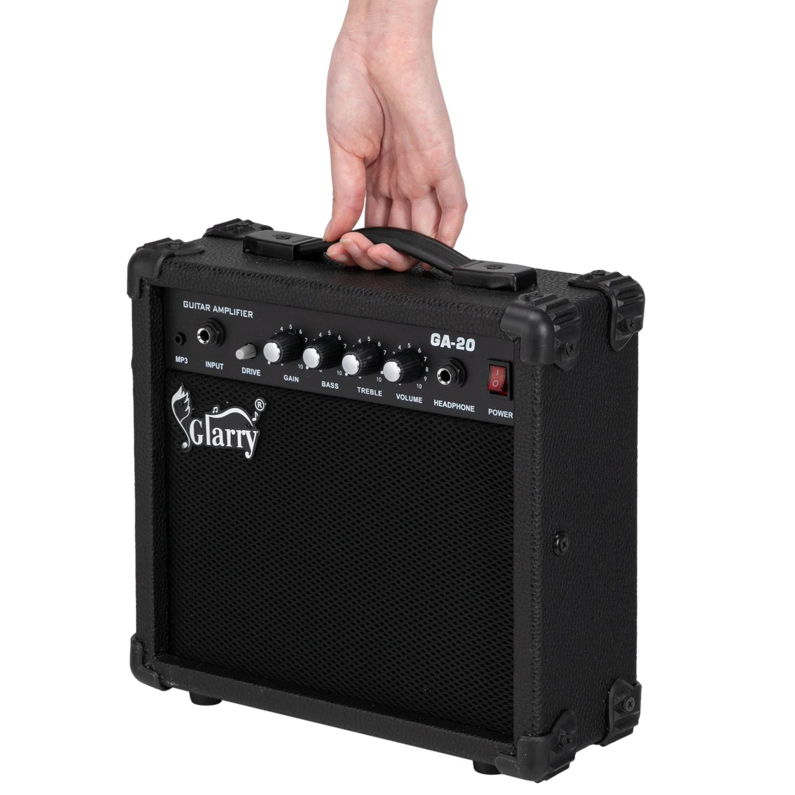 

20w wonderful sound effect & portable Electric Guitar Amplifier, with Plastic protection and rubber foot pads,easy to carry