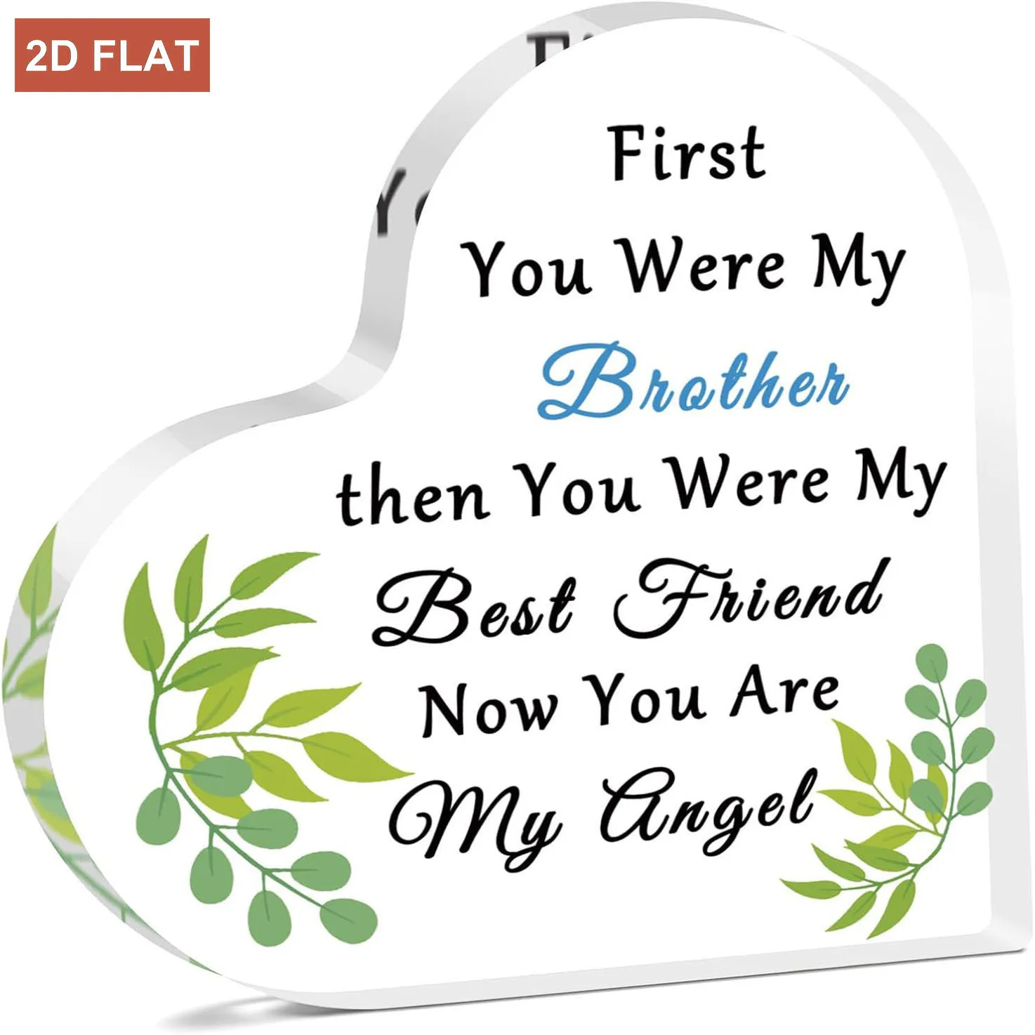 Acrylic Memorial Plaque for Brother - Sympathy Gift for Loss of Sibling, Remembrance Decor for Family Bereavement