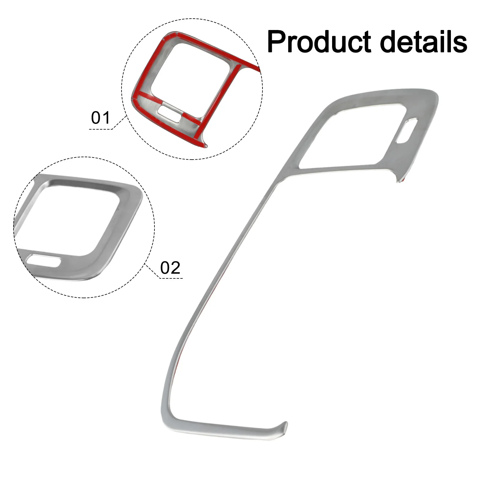 الفولاذ المقاوم للصدأ/مركز السيارة الملاحة/اللوحة/غطاء إطاري لفولفو S60 2011-2016 الملحقات الداخلية الديكور #2