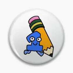 One Holding Pencil Bfdi  Soft Button Pin Fashion Metal Clothes Gift Cartoon Hat Cute Jewelry Decor Lapel Pin Brooch Women Lover