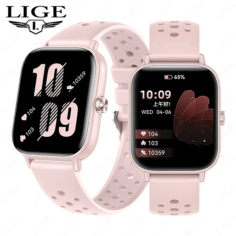 

Smartwatch Women 2025 LIGE 1.83inch Fashion Women Smart Watch HeartRate Health Monitoring Sport Bracelet Voice Call Smartwatches