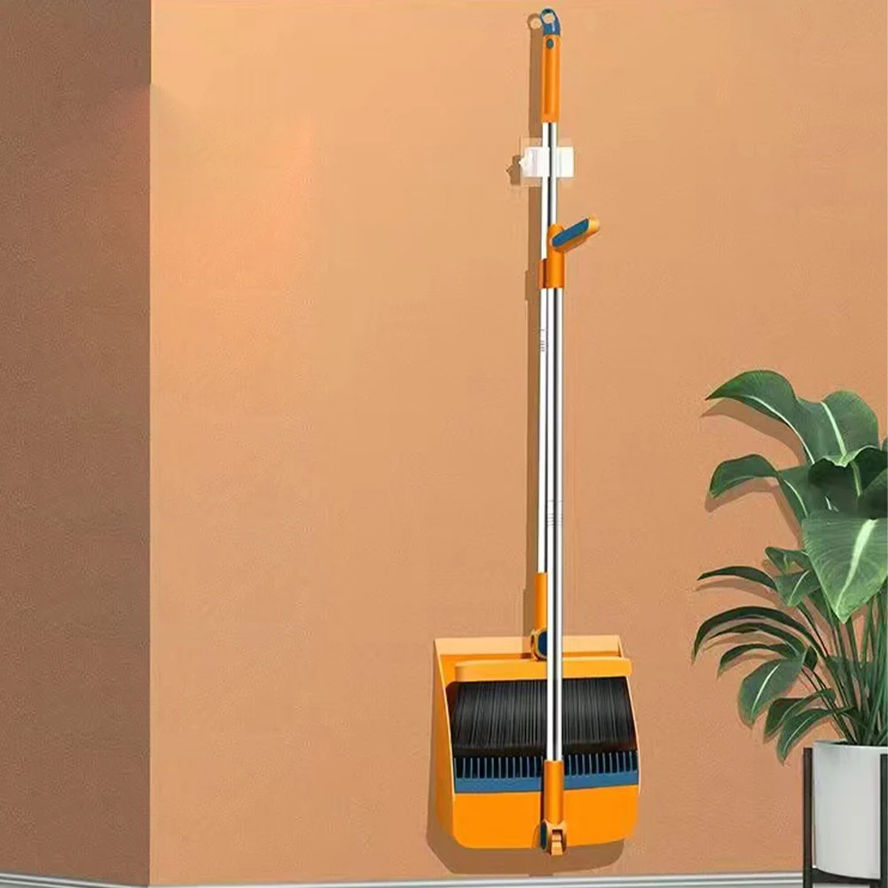Escoba Y Recogedor Con Mango Largo 91 Cm – Set De Limpieza Para Exterior, Hogar Y Oficina, Incluye 1 Escoba + 2 Recogedoras