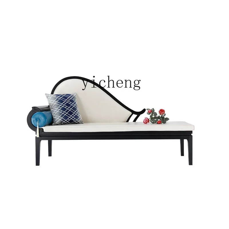 

New Chinese Style Chaise Bed Solid Wood Arhat Bed Bed End Stool Leisure Art-Sofa