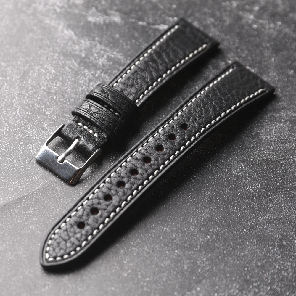 Handgefertigtes Kopf-Rindslederarmband, 18, 19, 20, 21, 22 mm, weiches Herrenarmband aus echtem Leder mit Schnellverschluss, Vintage-Stil, italienisches Echtleder