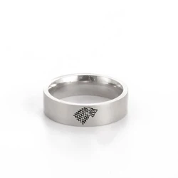 COOLTIME Punk Wolf Men Rings Fashion Stainless Steel Wolf Head Ring Exquisite Jewelry Gift