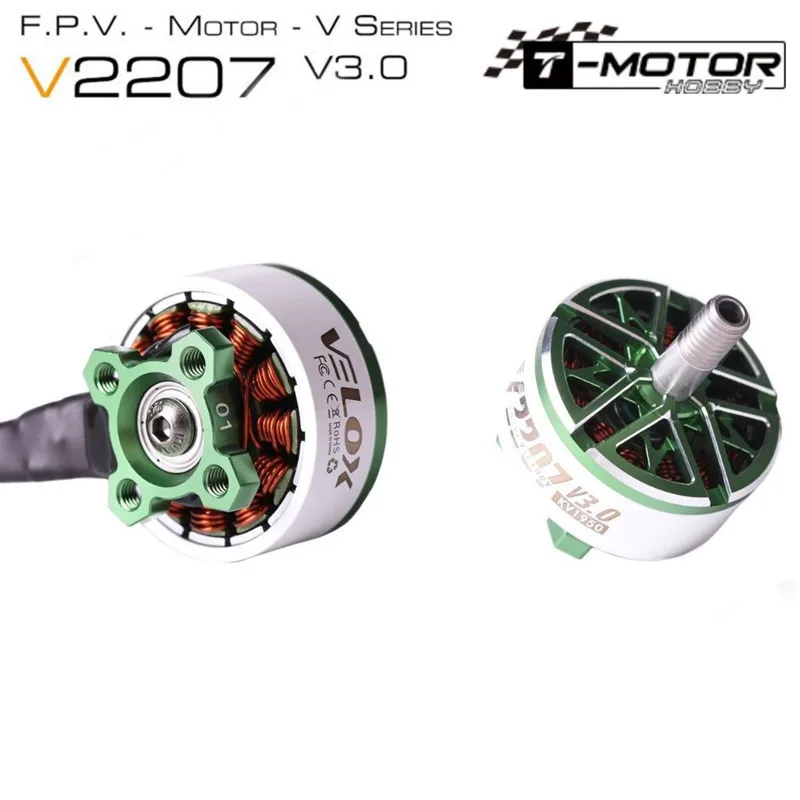 1-3Pcs Upgraded T-Motor V2207 V3.0 1950KV 5S Racing Brushless Motor FPV Drone Quadcopter Freestyle Remote Control