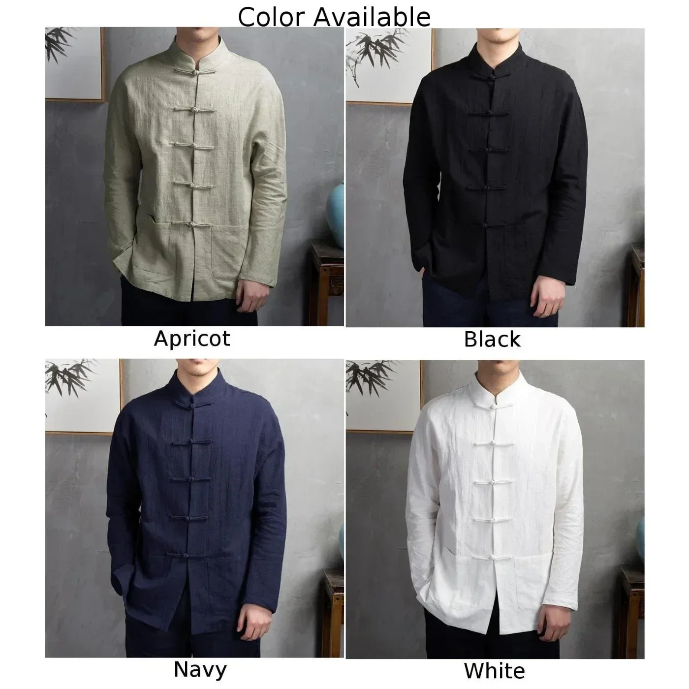 Comfy Fashion New Mens Tops Mens Jacket Tang Suit Blouse Traditional Button Up Uniform Coat Cotton+Polyester Jacket