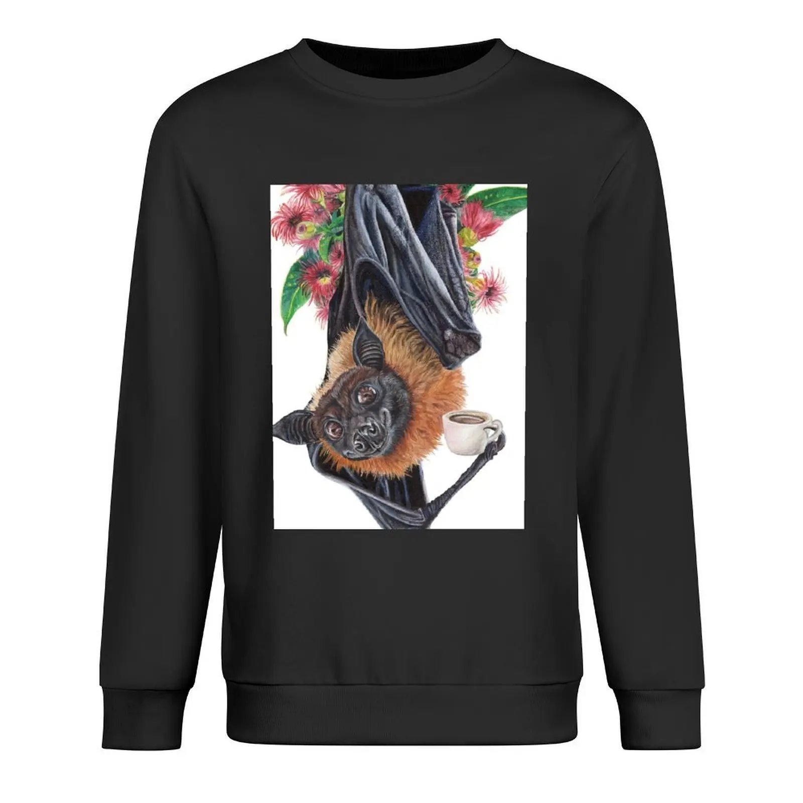 

Batty Before Coffee Pullover anime clothing blouse men's autumn clothes men clothing sweatshirt