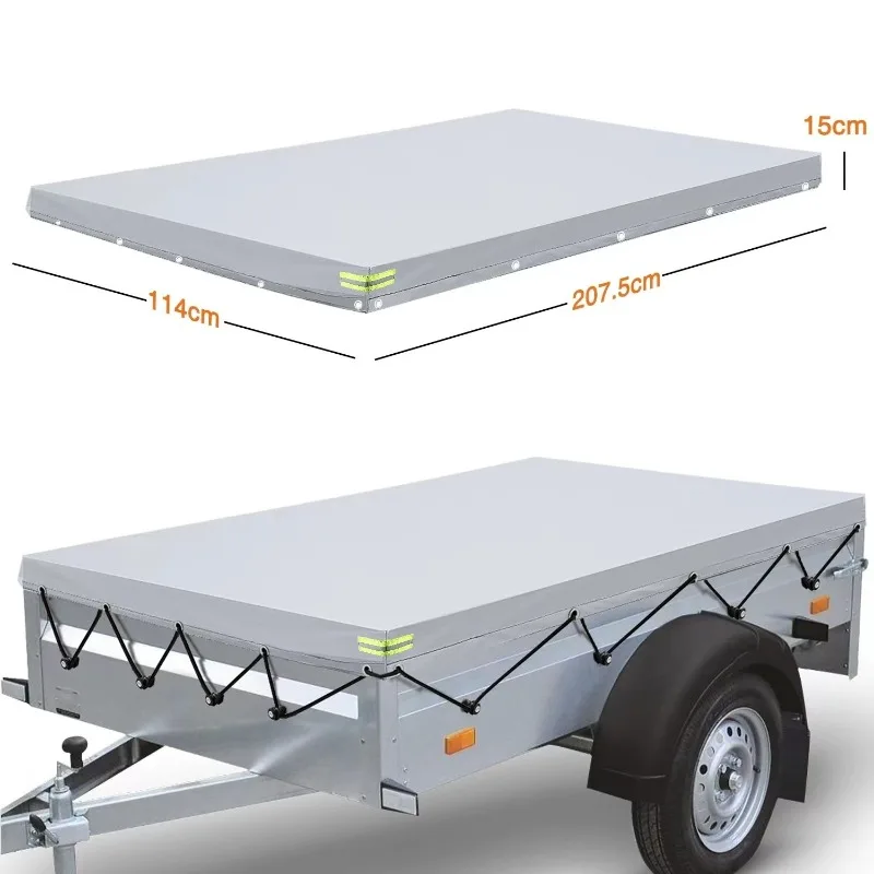 

Heavy Duty Trailer Tarp Cover 420D Oxford Waterproof Sunproof Protective Sheet with Reflective Strips