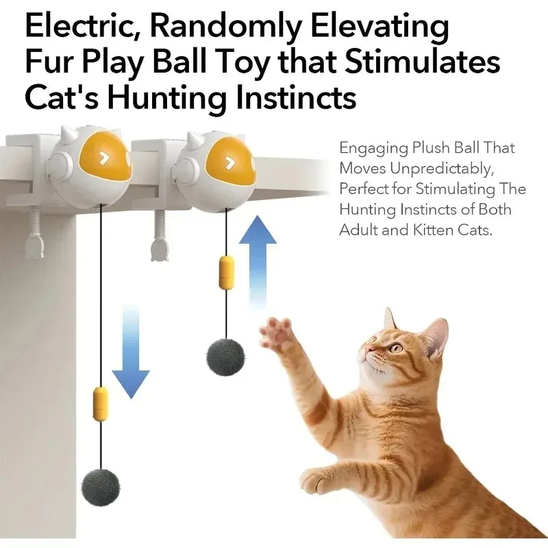 Pet Toys Electric Cat Balls New Interactive Cat Toys Can Be Raised and Lowered Hair Balls Self-hilarious Electric Cat Balls Toys