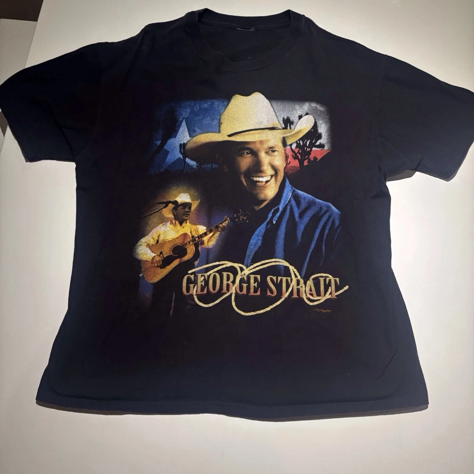 

VTG George Streeter Men's Black Shirt, 90s Retro Style From The Country Music Festival Concert Tour