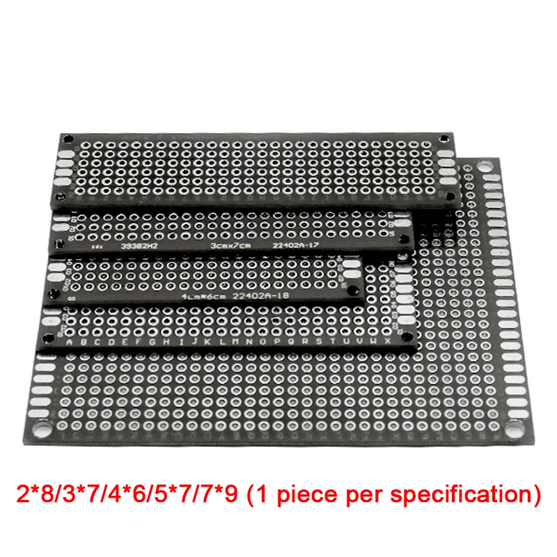 5ชิ้น/ล็อต2*8/3*7/4*6/5*7/7*9ซม. ต้นแบบสองด้าน DIY แผงวงจรพิมพ์สากลแผงวงจร PCB ชุดแผงวงจร