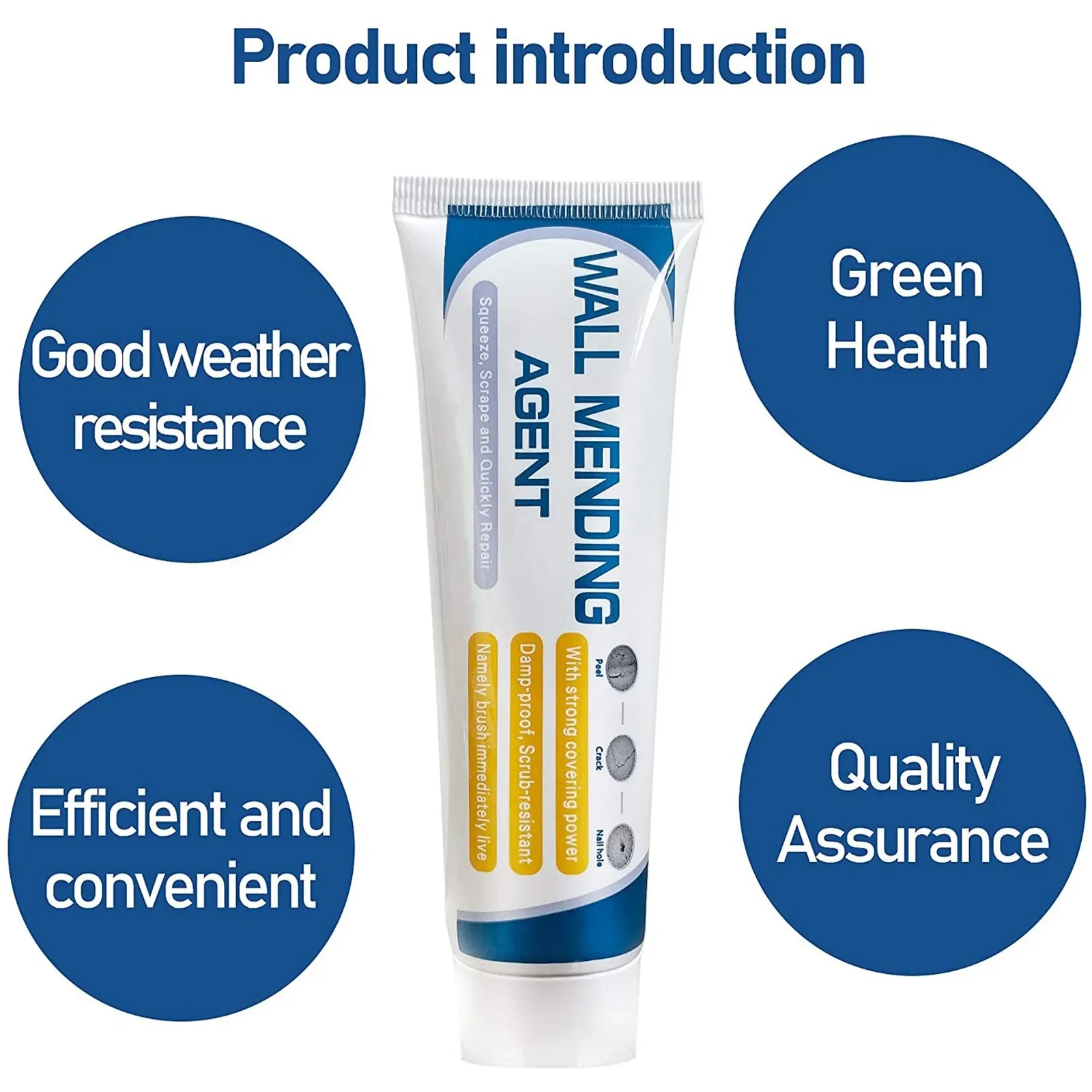 2022 NEW Wall Mending Agent 100g Wall Repair Cream With Scraper Paint Valid Mouldproof Quick-Drying Patch Restore