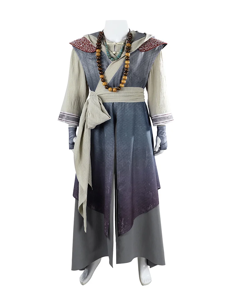 Movie Zenpool Cosplay Wilson Monk Costume Hoodie Robe Shirt Pants and Accessory Full Set Halloween Party Outfits