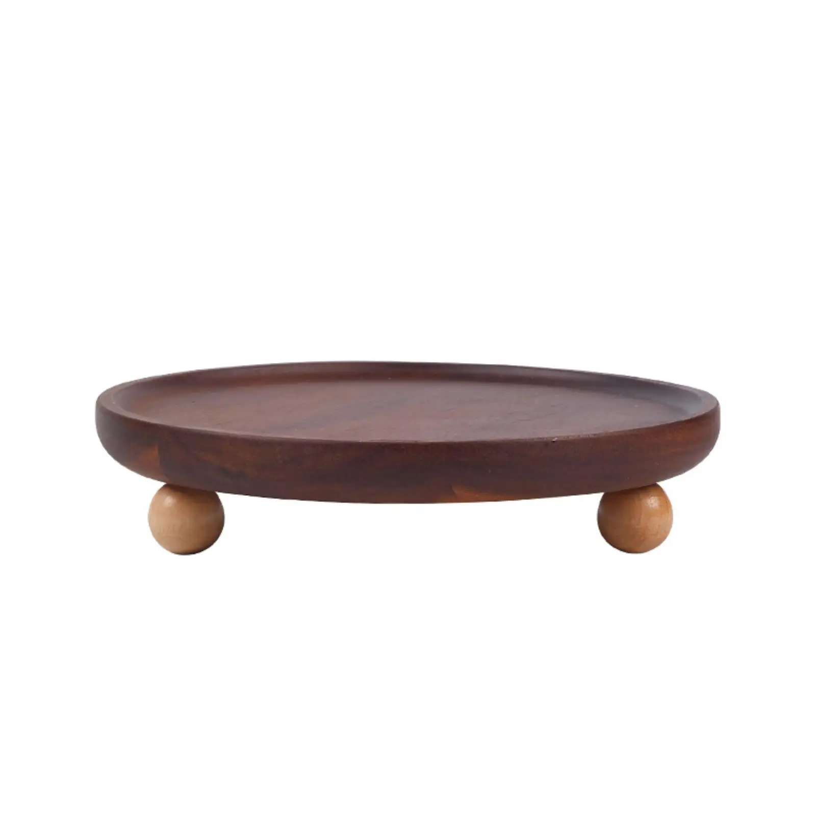 Wooden Riser Decorative Serving Dish Platter Entryway Kitchen Sturdy Party Fireplace Wedding Decor Display Stand