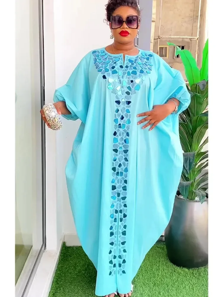 Abayas para mulheres dubai africano muçulmano moda vestido caftan marocain vestidos de festa à noite cetim boubou robe djellaba femme 2024