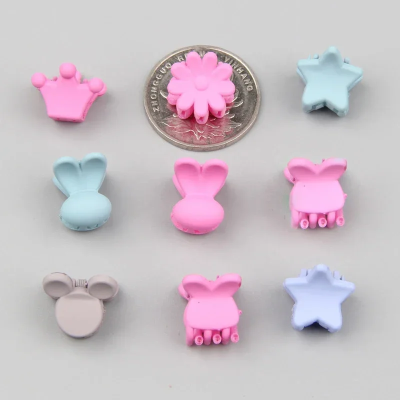 30Pcs/Lot Small Cute Hair Claws Clips For Girls Baby Colorful Hairpin Cartoon Rabbit Flower Crown Star Hair Clips Accessories image 3