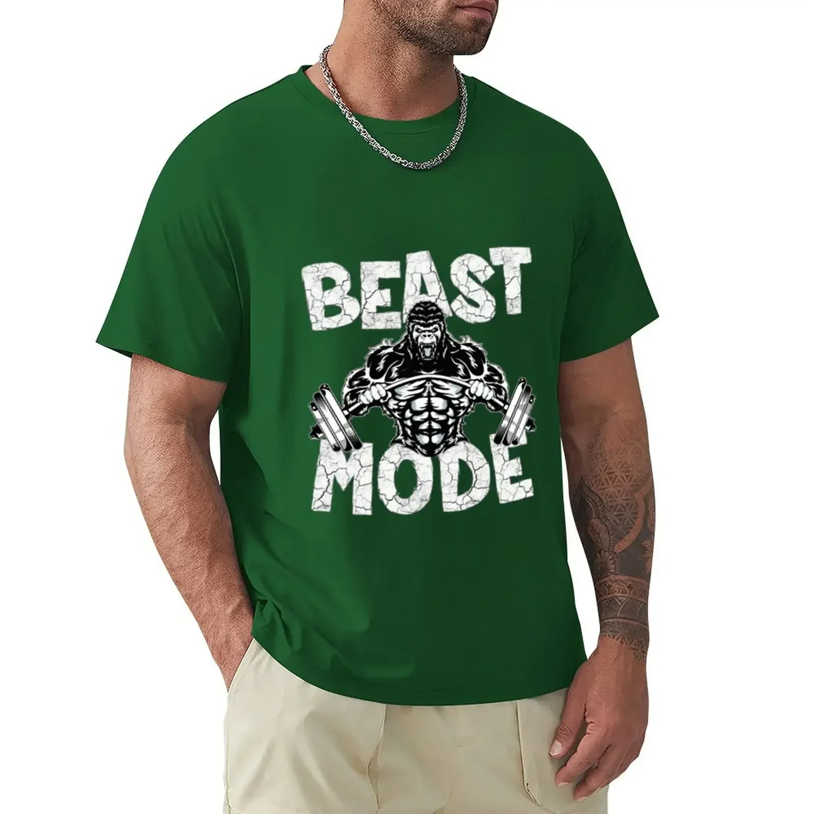 Aesthetic clothing tshirts for men  Mode Gym Workouts clothes| Gorilla Bending Barbell By Gymbodybuilders T-Shirt image 6