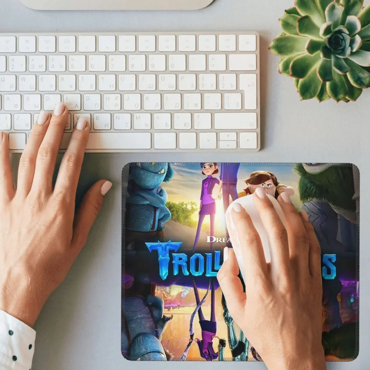 Cartoon TrollHunters Multi-size Mouse Pad Computer Keyboard Mouse Mat Gaming PC Laptop Desk Mat Office Accessories Table Mats