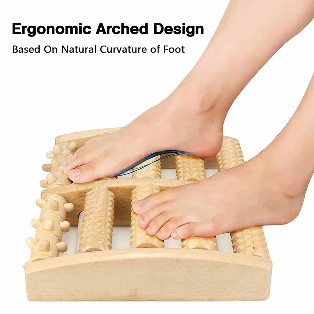 

AEF6-1PC Foot Massager For Plantar Fasciitis Pain,Deep Tissue Massage Roller W/Arch-Shape Design For Ultimate Feet Relaxation