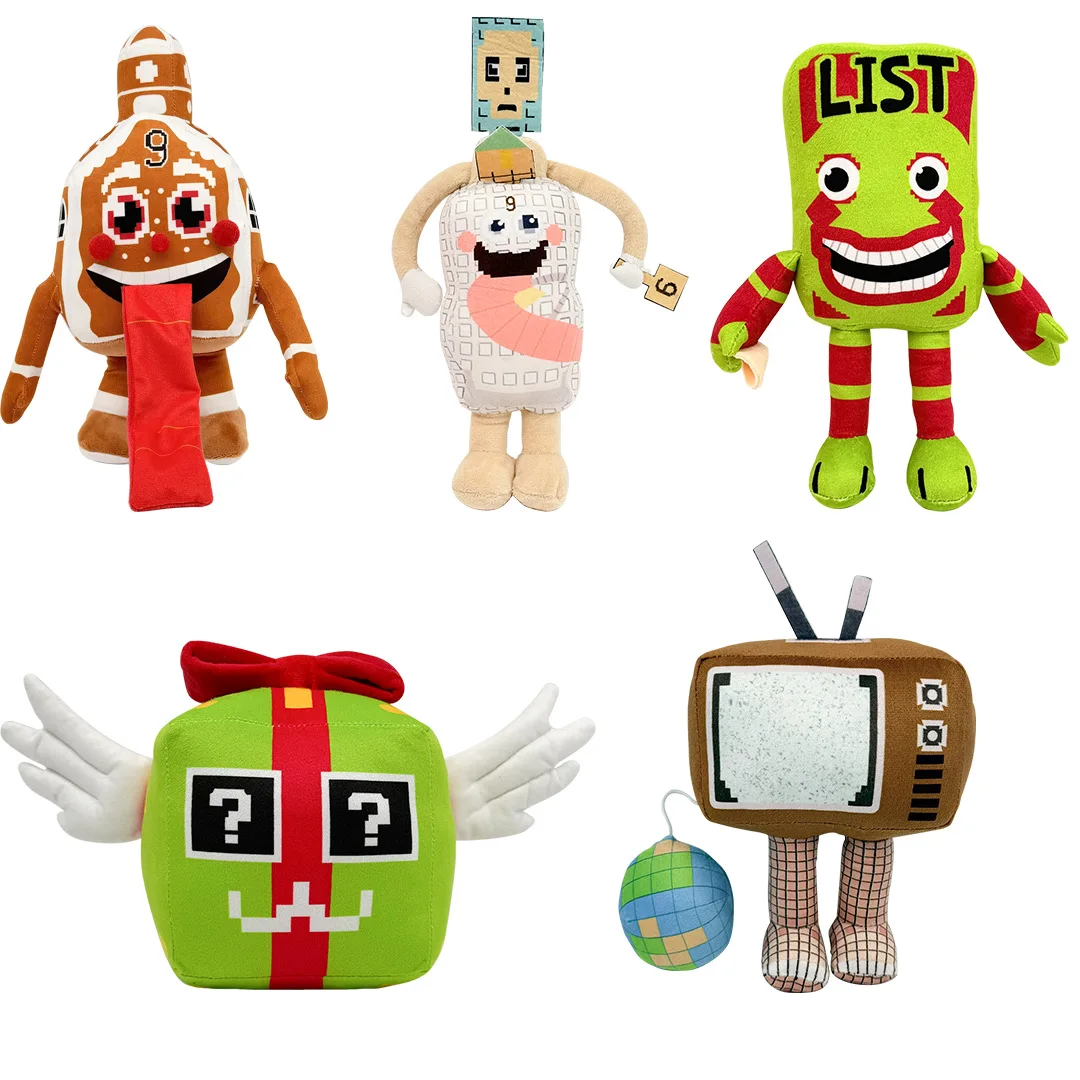 Game Steal A Brainrot Plush Toys Gingerbread 9 Job Man LIST Brainrot Winged Question Block TV Man Anime Doll Children Present