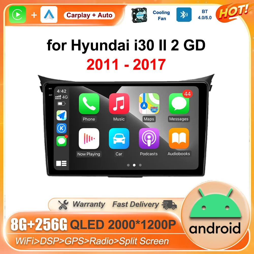 

9 '' Car HD Video Multimedia Player Android OS for Hyundai i30 II 2 GD 2011 - 2017 QLED Screen GPS Navi Autoradio Auto Head Unit