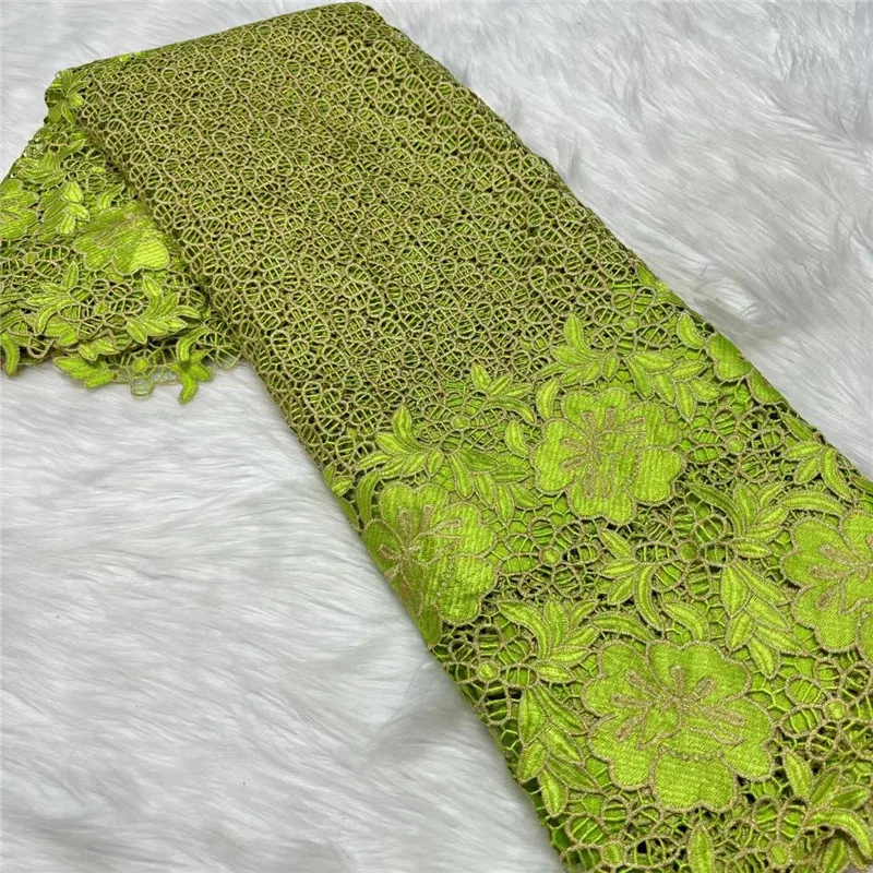 

5 ярдов, несколько цветов, мягкая водорастворимая французская гипюровая кружевная африканская тюль, сетка для шнура, вышитая ткань для свадебной вечеринки 27L371