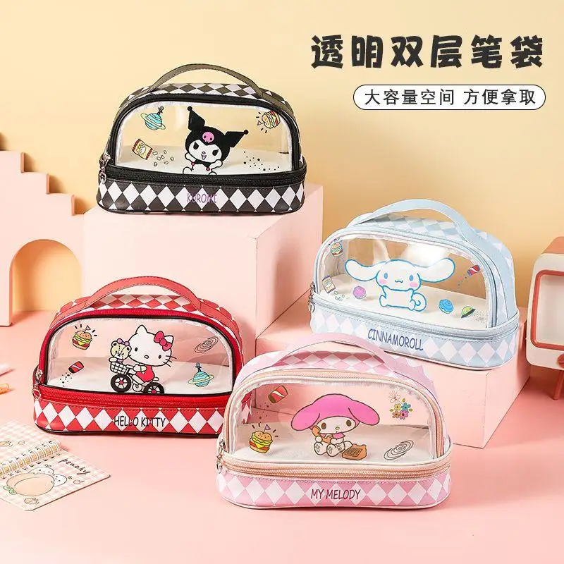 

Новинка карандаш Sanrio Kuromi Kawaii Hello Kitty женский аниме милый мультяшный большой объем 3D коробка для хранения карандаш фотография косметичка игрушка