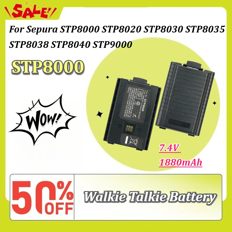 

New 7.4V 1880mAh STP8000 Li-Polymer Battery for Sepura STP8000 STP8020 STP8030 STP8035 STP8038 STP8040 STP9000 Two Way Radios