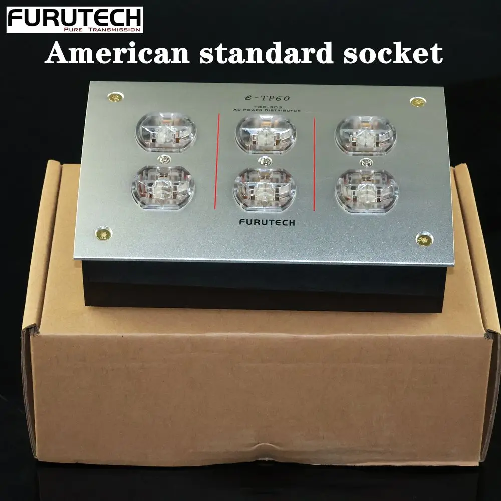 FURUTECH e-TP60 US Power Strip, Standard, Built-in EMI Filter, AC Power Purifier Conditioner for Audiophile HiFi Audio System