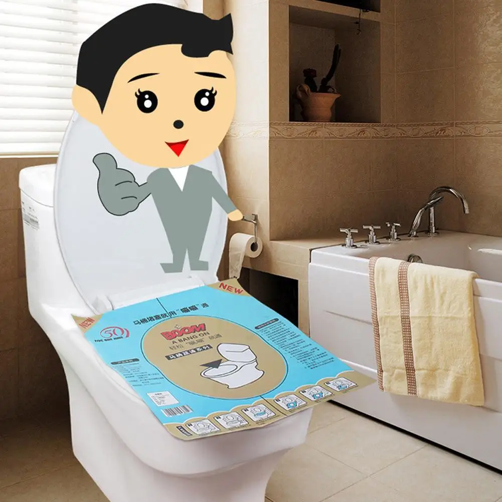 Toilet Seat Lifters Plunger Toilet Clogged Film Toilet Easy Film Clean Dredge Clogged Fix Plunger Disposable Sticker Safe Z8K2