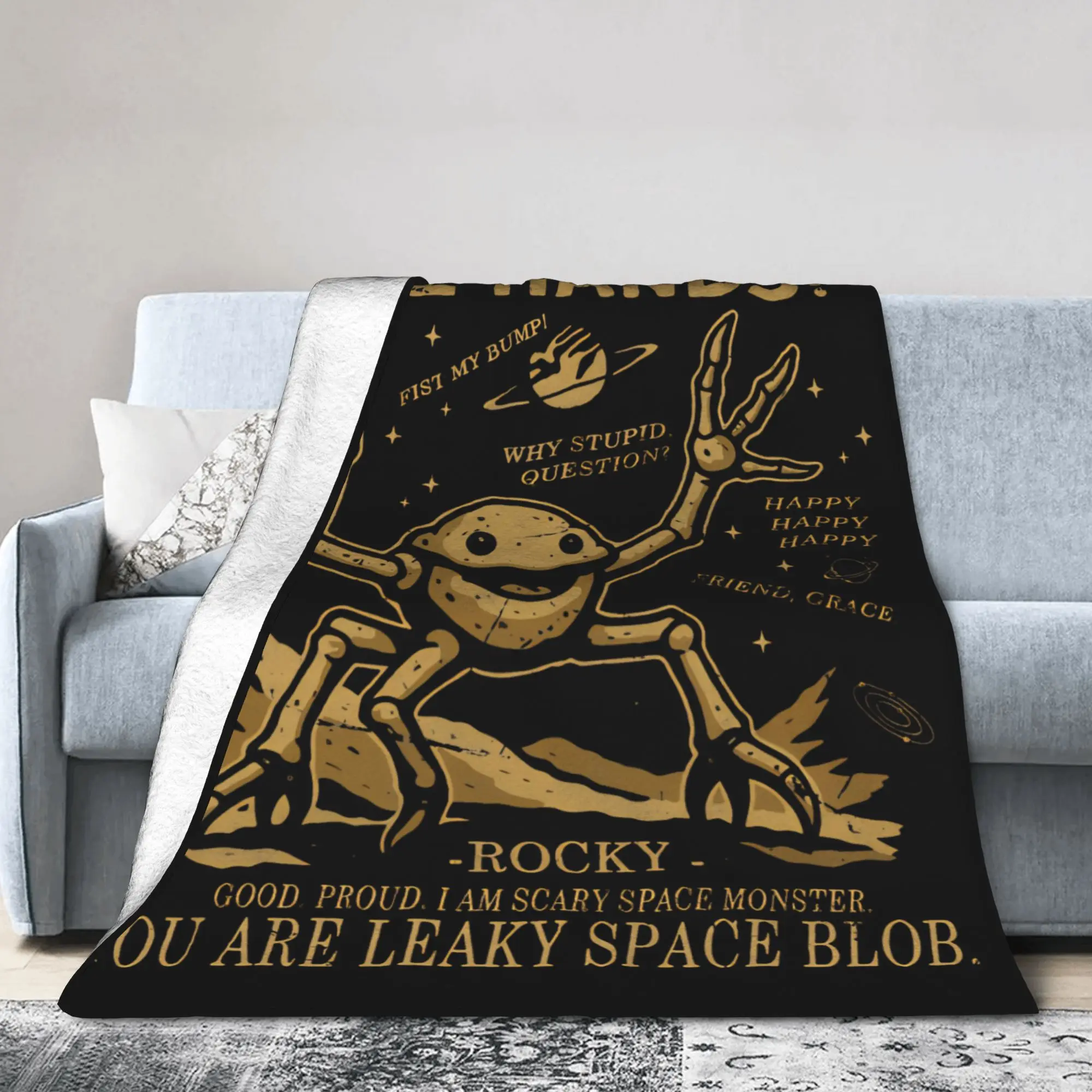 Project Hail Mary Rocky amaze Vintage  Fleece Blankets  Custom Throw Blanket for Home Hotel Sofa  125*100cm Bedspreads,