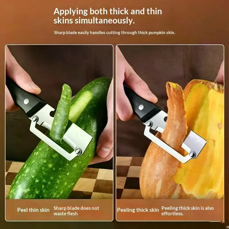 1PC Stainless Steel Flat Edge Peeler Potato Peeler Slicer Knife Watermelon/Melon Grater Kitchen Multi-Purpose Tool​