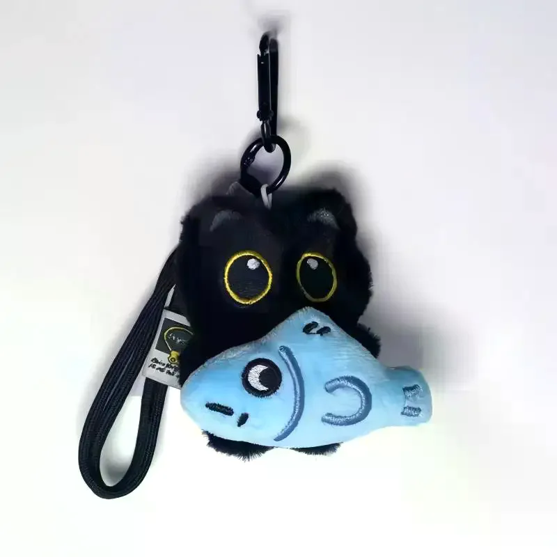 ตุ๊กตาแมวดำน่ารัก พวงกุญแจจิ๋ว ของตกแต่งกระเป๋าเป้ ตุ๊กตาสัตว์นุ่ม สำหรับเด็กชายและเด็กหญิง ของขวัญวันเกิด