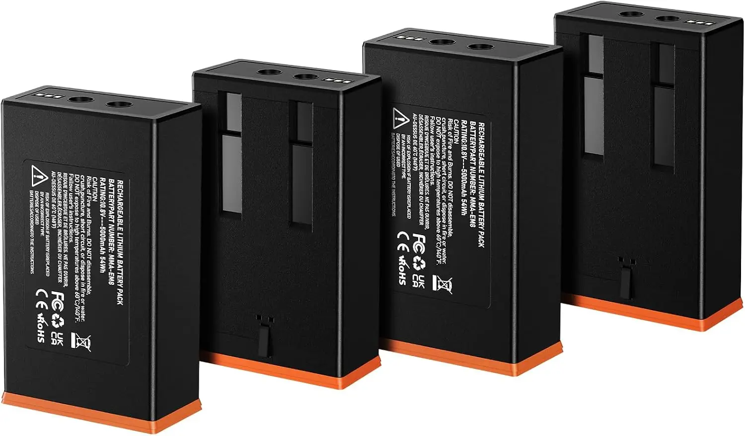 5000mAh Replacement Battery Pack for Trail Cameras (4-Pack)