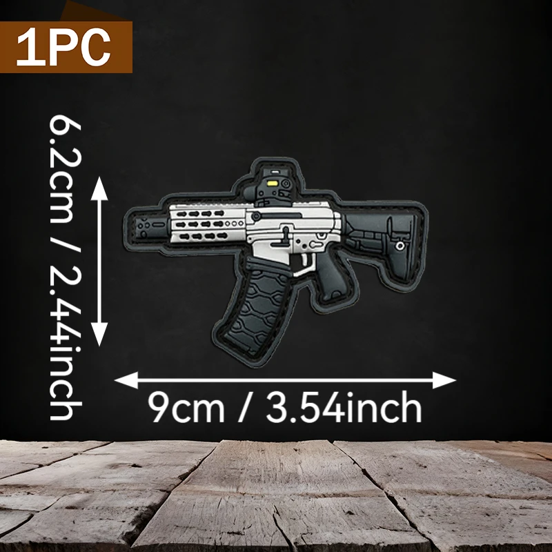 Creative silver-black contrasting irregular-shaped outer frame pattern, 2D flat PVC material, reinforced edges, supports repeated attachment and removal of patches. Outdoor tactical style cosplay prop accessory. Available in various sizes. 1pc/2pcs/3pcs helmet cycling bag personalized DIY decorative stickers