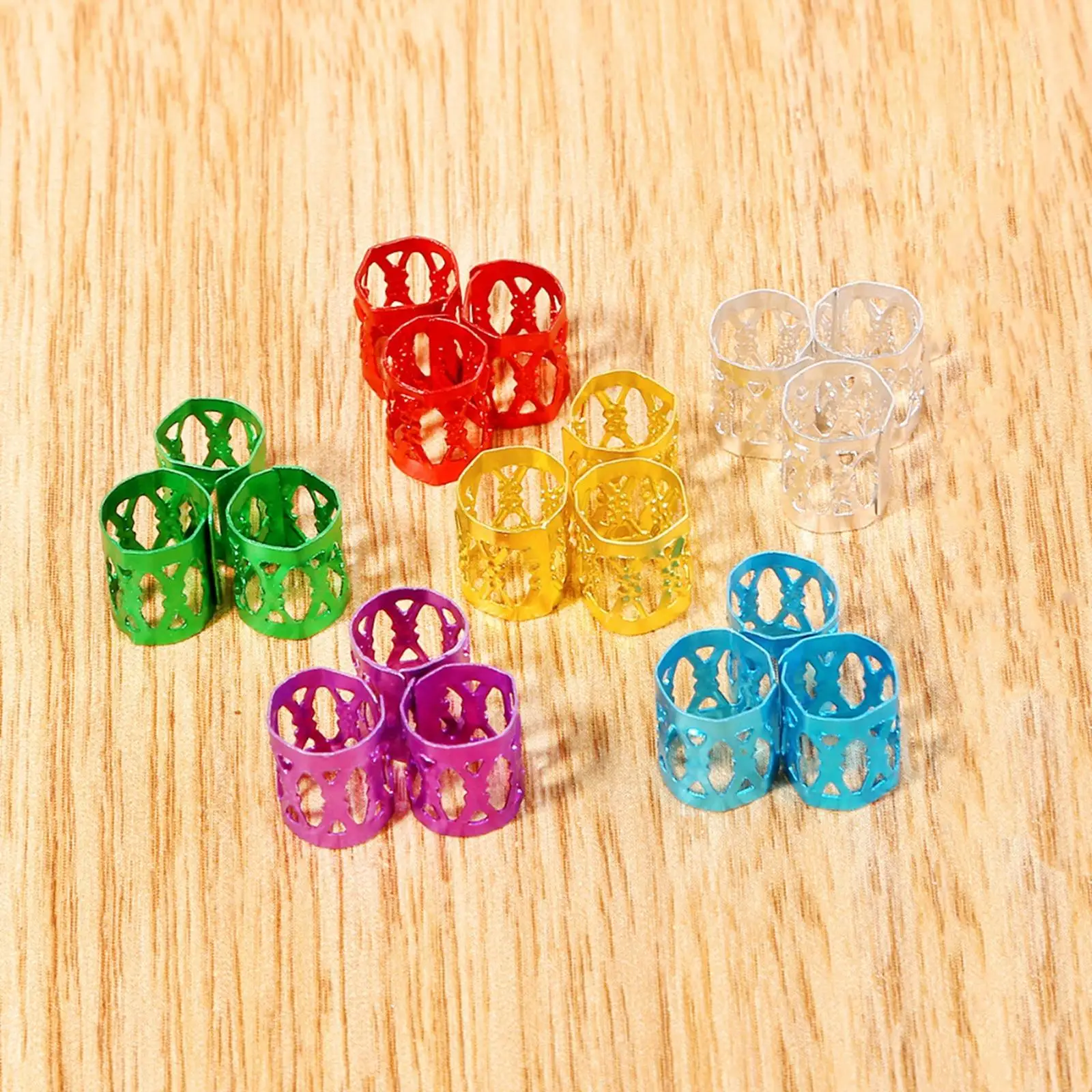 

400 Pieces Dreadlocks Rings Hair Braid Clips Braiding Accessories for Hair Styling Jewelry DIY for Women Men