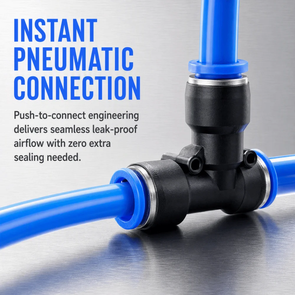 Durable Plastic Quick Fittings Push in Pu/Pv/Pe/Py Pneumatic Connector 1/4″ Hard Pipe Connector Automated Assembly Lines