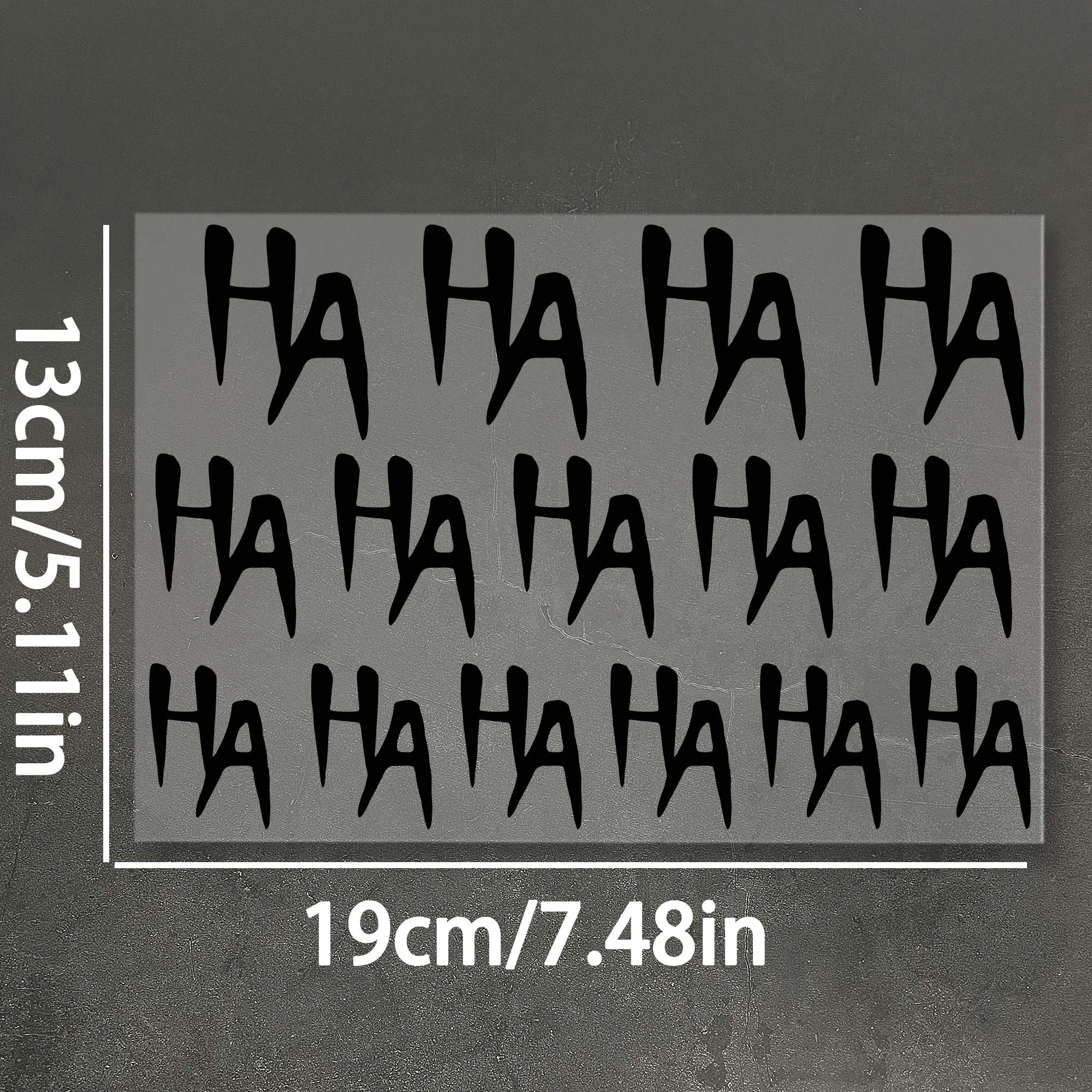 Funny Hahaha Motorcycle Vinyl Stickers Waterproof DIY Decals for Motorbike Fuel Tank Helmet Front Fairing Scooter Modified Decor