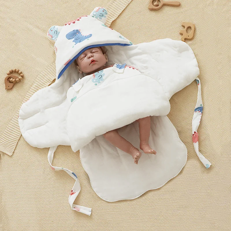 

Autumn Winter Baby Sleeping Bag Thicken Cotton Blanket Newborn Integrated Blanket Cute Cartoon Infant Swaddle Anti Startle Sleep