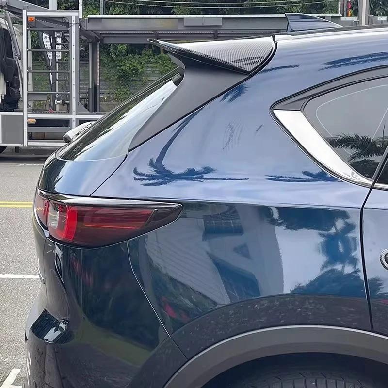 For 2017-2025 Mazda CX-5 CX5 Hatchback Rear Roof Trunk Lid Car Spoiler Wings Black Carbon Exterior  Tuning Accessories Parts
