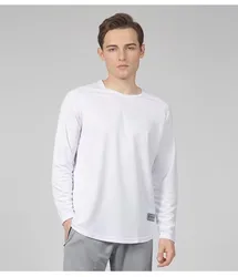 Quick Dry Long Shirts Outdoor Basketball Men Causal Running Training Jogging T Breathable Workout Mesh O Neck Gym tshirts
