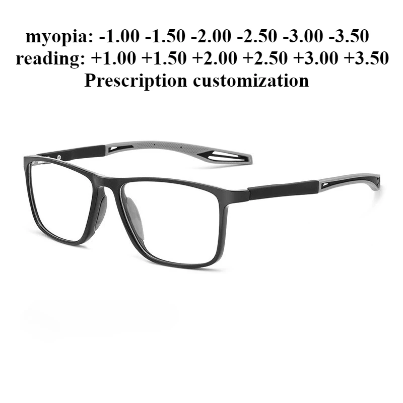 

52 мм ультра-легкие спортивные очки TR90 в оправе для близорукости, игры в баскетбол, футбол, очки для чтения с защитой от падения и синего света